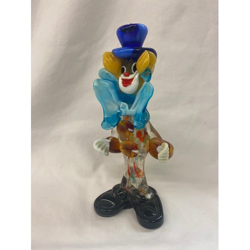 437 - FIVE MURANO COLOURED GLASS CLOWNS