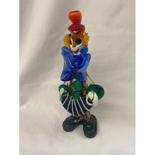 437 - FIVE MURANO COLOURED GLASS CLOWNS