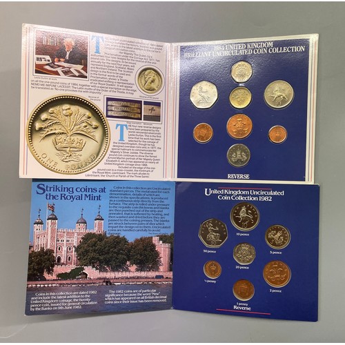 553 - THE ROYAL MINT UNITED KINGDOM 1982 AND 1984 COIN COLLECTIONS