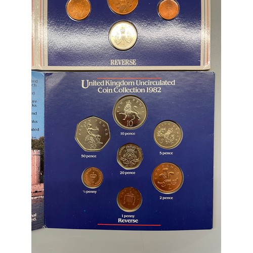 553 - THE ROYAL MINT UNITED KINGDOM 1982 AND 1984 COIN COLLECTIONS