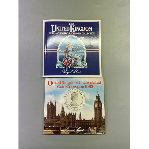 553 - THE ROYAL MINT UNITED KINGDOM 1982 AND 1984 COIN COLLECTIONS