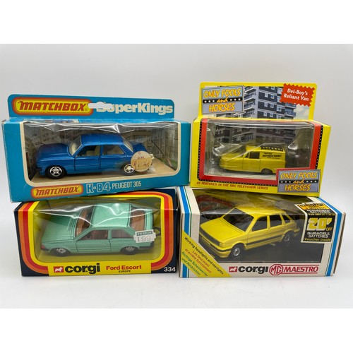 539 - MINT AND BOXED CORGI 334,LLEDO ONLY FOOLS AND HORSES RELIANT REGAL, CORGI 1009 MAESTRO MG1600, BOXED... 