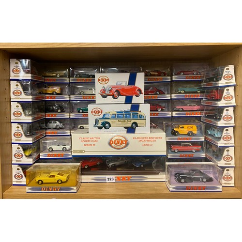 323 - MINT AND BOXED DINKY COLLECTION BY MATCHBOX DY C=SERIES DIE CAST MODELS AND CLASSICS BRITISH SPORTS ... 