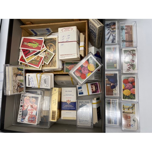 596 - FILE BOX OF SETS AND SPARES OF GRANDEE TOBACCO CARDS, CADET SWEET, TRADING CARDS, PANINI