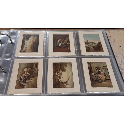 607 - ALBUM OF DE RESZKE CIGARETTE CARDS ART TREASURES AND J WIX AND SONS HENRY CARDS