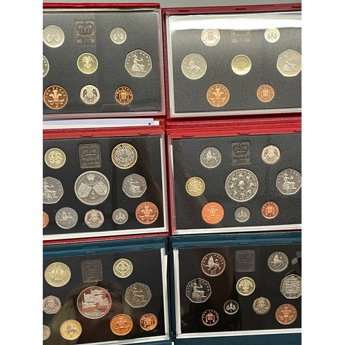 592 - PROOF SETS COINAGE OF GREAT BRITAIN AND NORTHERN IRELAND 1990 THROUGH TO 1999