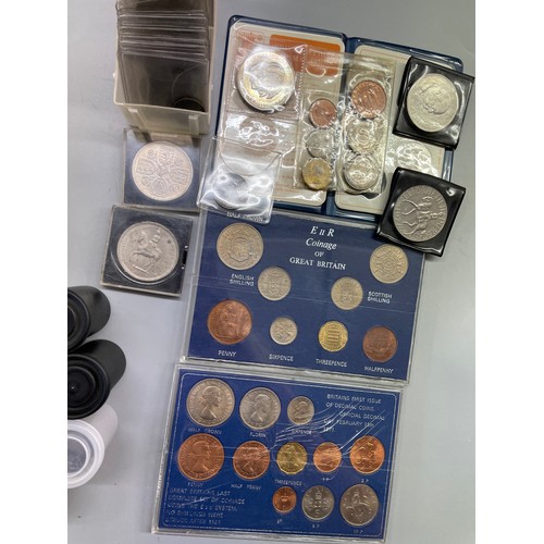 589 - TWO COINAGE OF GREAT BRITAIN PRE DECIMAL AND FIRST ISSUE DECIMAL COINS PLUS TUBES OF MAINLY PRE DECI... 