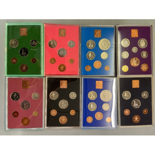 590 - GB PROOF SET OF COINS 1970, 72, 73, 75, 76, 77, 78, 79 RESPECTIVELY