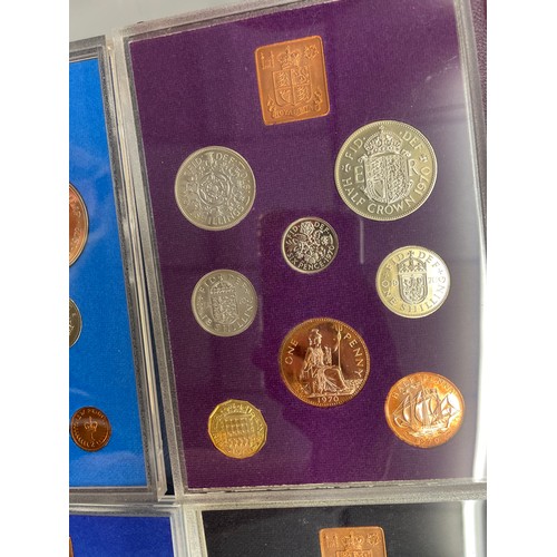 590 - GB PROOF SET OF COINS 1970, 72, 73, 75, 76, 77, 78, 79 RESPECTIVELY