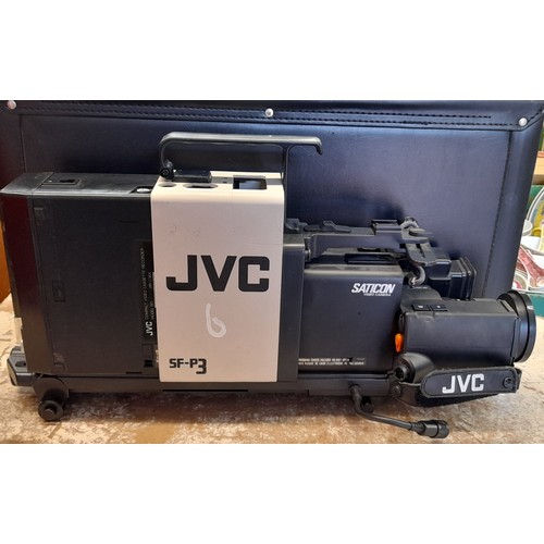 500 - TWO JVC VIDEO CAMERAS AND CHARGERS