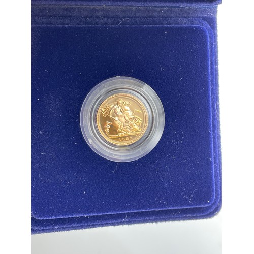 586 - 1982 PROOF GOLD HALF SOVEREIGN