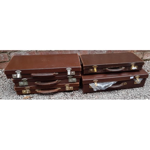 492 - FIVE LEATHER CASES CONTAINING LODGE CEREMONIAL SASH AND REGALIA INC ROYAL ORDER OF SCOTLAND