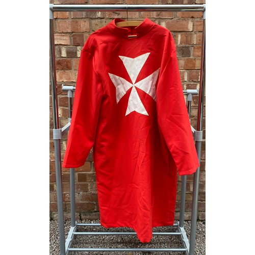 307 - EIGHT MASONIC LODGE MALTESE CROSS CEREMONIAL DRESS ROBES