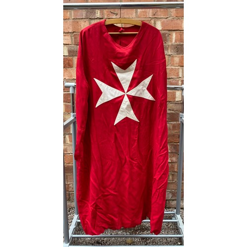 307 - EIGHT MASONIC LODGE MALTESE CROSS CEREMONIAL DRESS ROBES