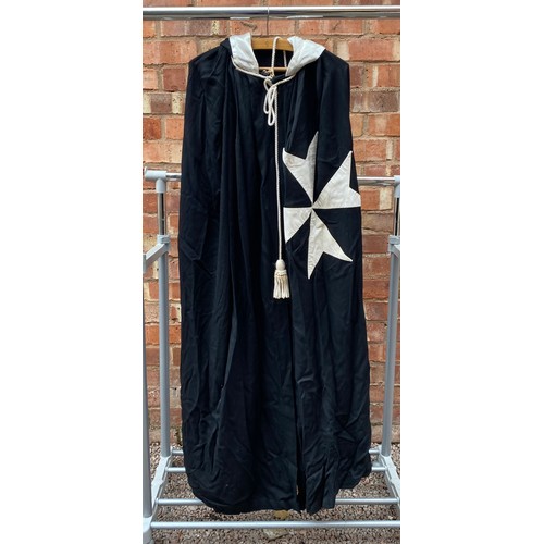 307 - EIGHT MASONIC LODGE MALTESE CROSS CEREMONIAL DRESS ROBES