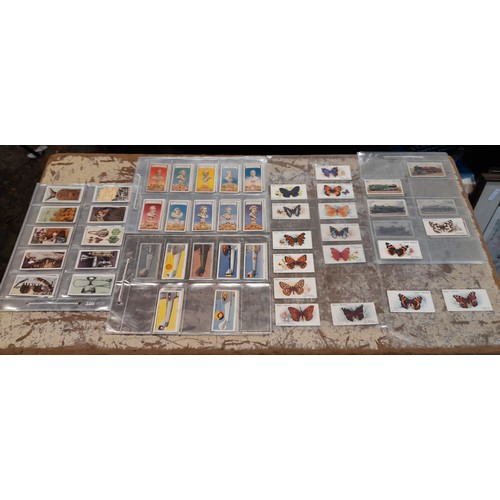 615 - PERSPEX SLEEVES OF VARIOUS CIGARETTE CARDS AND PART SETS