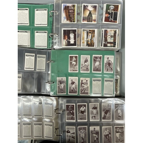 608 - THREE BINDERS OF WA AND AC CHURCHMAN CIGARETTE CARDS AND SPARES