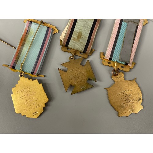 486 - TWO BAGS - ROAB SASH'S WITH REGALIA AND MEDALLIONS