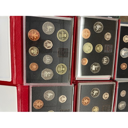 591 - PROOF COINAGE OF GREAT BRITAIN AND NORTHERN IRELAND 1980 THROUGH TO 1989