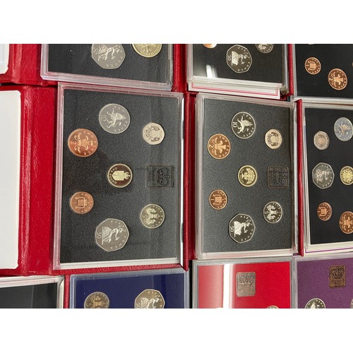 591 - PROOF COINAGE OF GREAT BRITAIN AND NORTHERN IRELAND 1980 THROUGH TO 1989