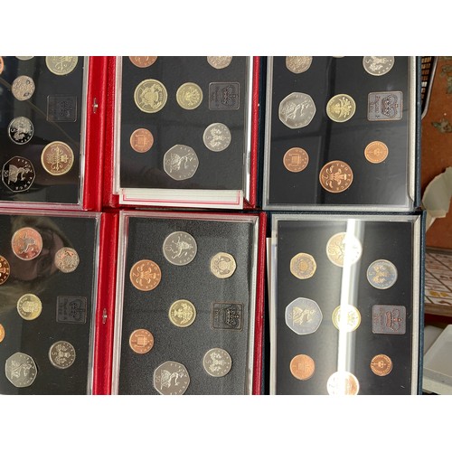 591 - PROOF COINAGE OF GREAT BRITAIN AND NORTHERN IRELAND 1980 THROUGH TO 1989