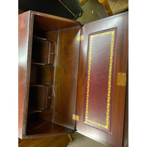 1 - REPRODUCTION MAHOGANY CROSS BANDED BUREAU