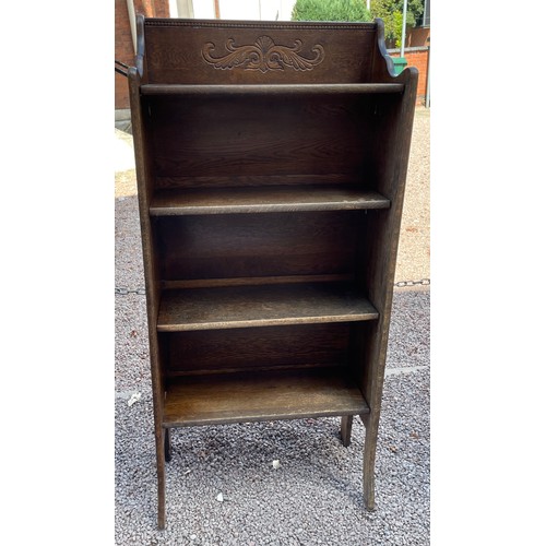 215 - OAK FOUR SHELF FOLDING OPEN BOOKCASE