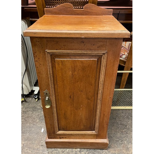 92 - LATE VICTORIAN PANEL DOOR POT CUPBOARD