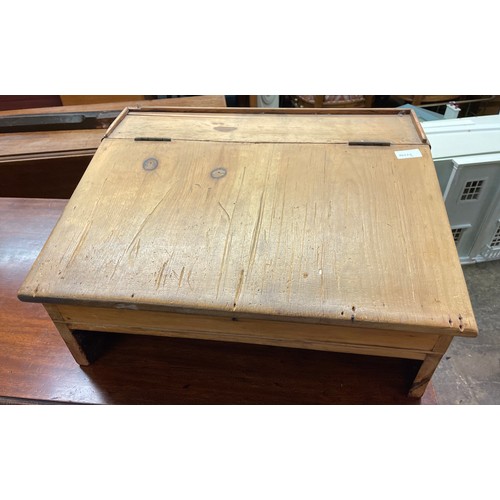 180 - PINE SLANT FRONTED ESTATE DESK