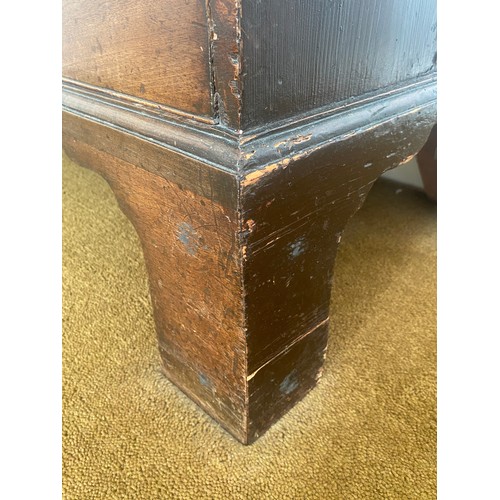 193 - GEORGE III MAHOGANY CHEST ON CHEST ON BRACKET FEET