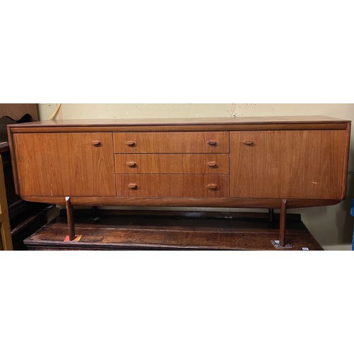 173A - 1960s WHITE AND NEWTON TEAK LONG SIDEBOARD L193CM D43CM H72CM