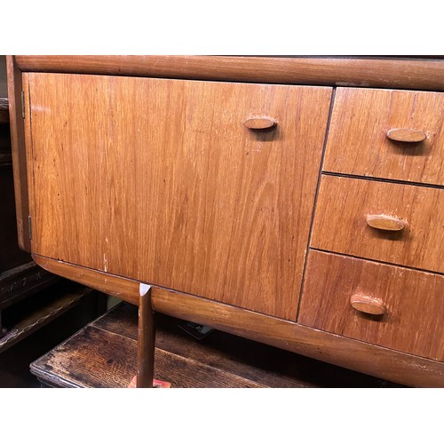 173A - 1960s WHITE AND NEWTON TEAK LONG SIDEBOARD L193CM D43CM H72CM