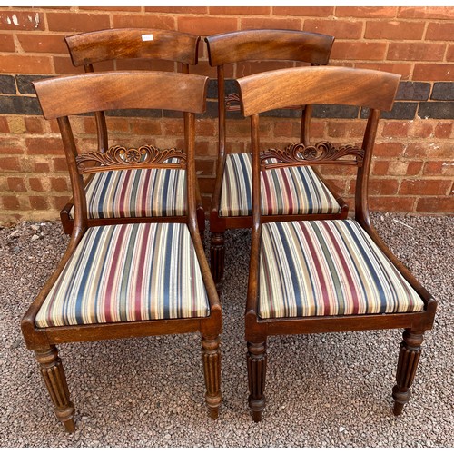 81A - SET OF FOUR GEORGE IV BAR BACK CHAIRS