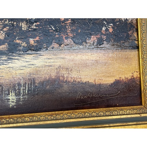 105 - 20TH CENTURY OIL ON CANVAS OF AN AUTUMN LANDSCAPE