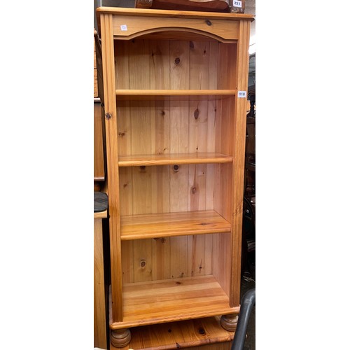 118 - PINE DWARF BOOKCASE