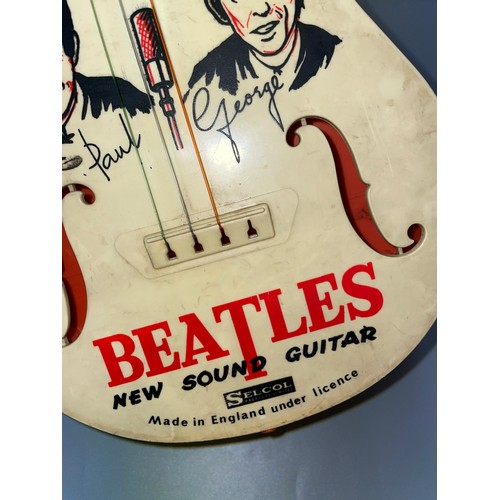 RARE BEATLES TOY GUITAR ORIGINAL 60'S SELCOL NEW SOUND