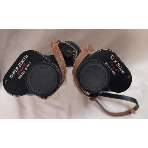 551 - PAIR OF SUPER ZENITH 10X50M BINOCULARS IN CASE