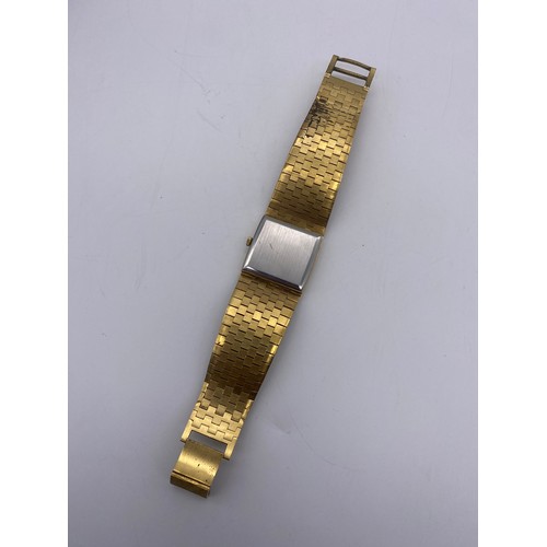 560 - ACCURIST 21 JEWELL WRISTWATCH ON BARK EFFECT GOLD PLATED STRAP