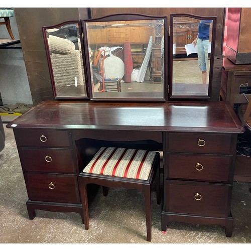 89 - STAG MINSTREL DRESSING TABLE AND MATCHING STOOL