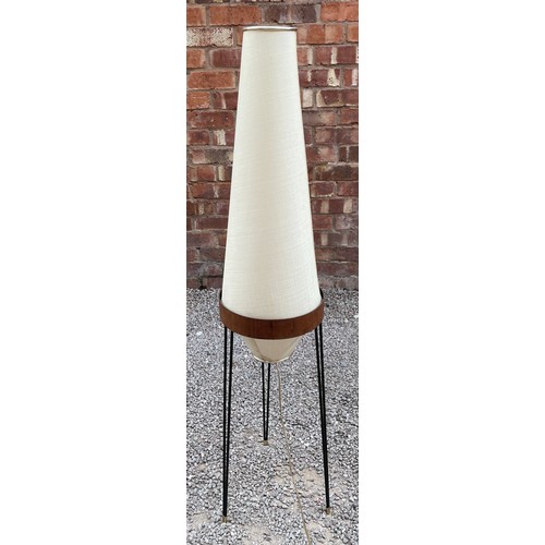 65 - 1960S CONICAL TRIPOD ROCKET LAMP