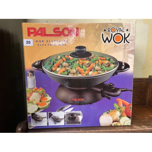 20 - BOXED PALSON ELECTRIC WOK