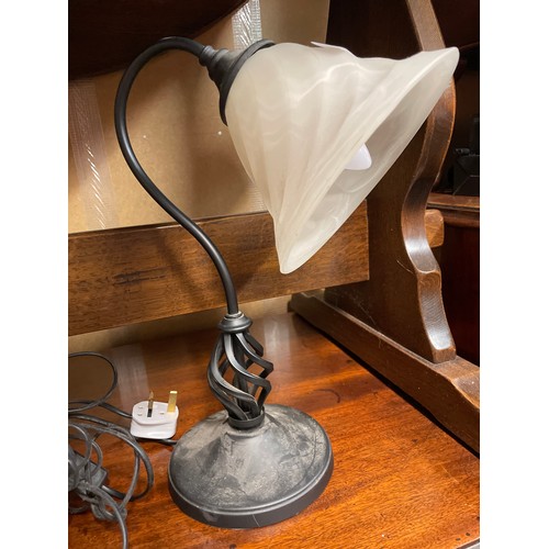 66 - BLACK WROUGHT IRON TABLE LAMP