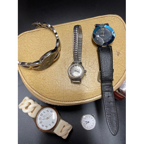 692 - SEKSY DRESS WATCH, LADIES ROAMER DATE WATCH ON ELASTICATED STRAP, AND OTHER WRISTWATCHES