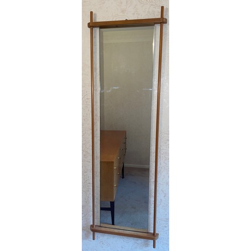 776 - BEECH 1970S FRAMED OBLONG MIRROR