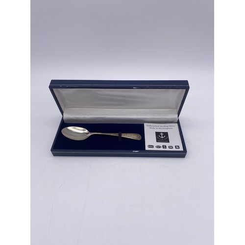 749 - BOXED HALLMARKED STERLING SILVER TEASPOON