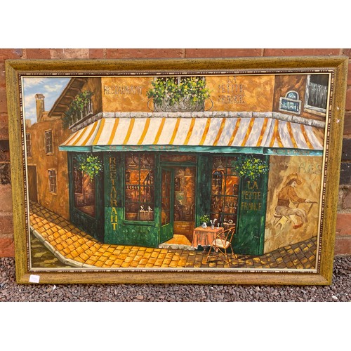 793A - CANVAS OF A FRENCH RESTAURANT FRONT