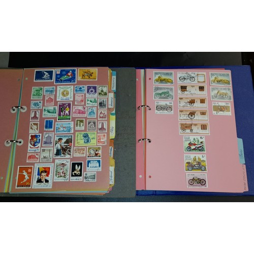 679 - ACE PACKETS OF VARIOUS STAMPS AND APPROVAL PACKS AND BINDERS OF STAMPS ON TRANSPORT RELATED SUBJECTS