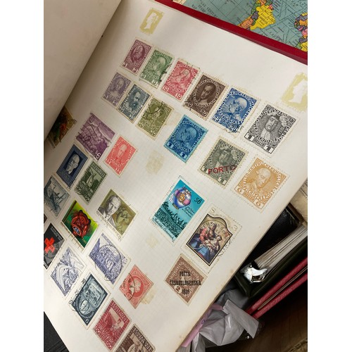 682 - LARGE BOX OF VARIOUS STAMP ALBUMS OF VARIOUS COUNTRIES INCLUDING AUSTRIA, INDIA, BELGIUM ETC.