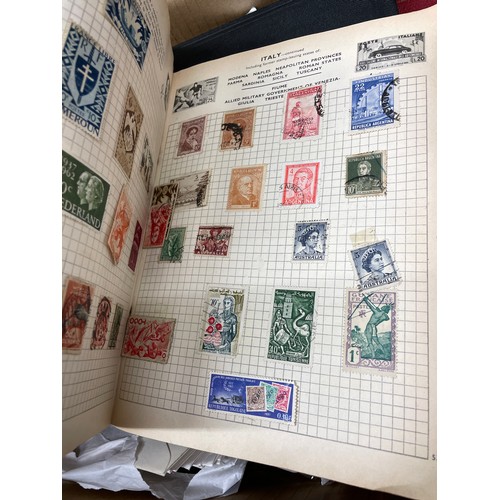 682 - LARGE BOX OF VARIOUS STAMP ALBUMS OF VARIOUS COUNTRIES INCLUDING AUSTRIA, INDIA, BELGIUM ETC.