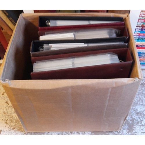 681 - FOUR BINDERS OF POSTAL STAMP POSTCARDS